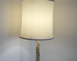 Vintage Onyx Column Table Lamp