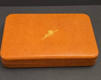 Vintage Jewelry Box with Crest Emblem