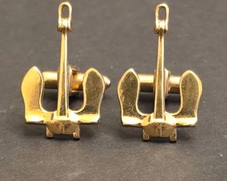 Gold Anchor Cufflinks