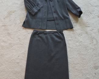 Kimberly  Pure Wool Knit Skirt Suit