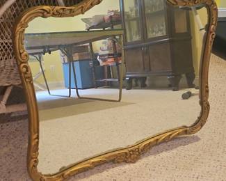 Ornate Giltwood Rococo Style Mirror