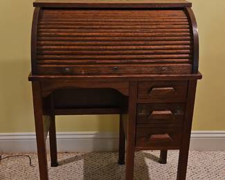 Antique Oak Childs RollTop Desk second image