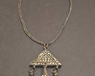 Tuareg Silver Pendant Necklace