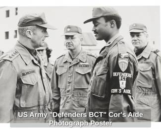 US Army Defenders BCT Cors Aide Photograph Poster