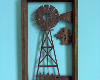 Wooden Windmill Wall Art by Marlow Woodcuts