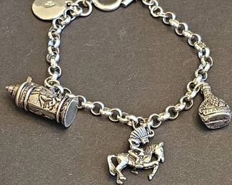 Ralph Lauren Sterling Silver Charm Bracelet