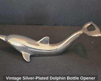Vintage SilverPlated Dolphin Bottle Opener