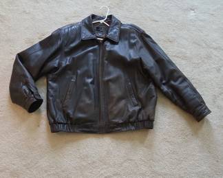 J. Ferrar Genuine Lambskin Leather Bomber Jacket