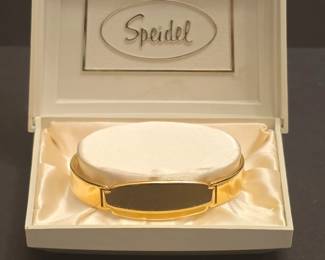 Speidel Gold Tone ID Bracelet in Original Box