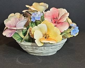Capodimonte Porcelain Floral Arrangement