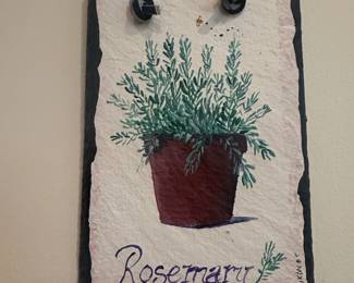 HandPainted Rosemary Slate Plaque