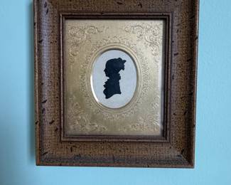 Victorian Silhouette Portrait with Ornate Mat