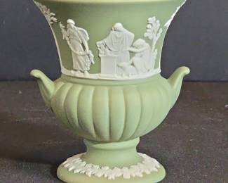 Wedgwood Sage Green Jasperware Small Vase