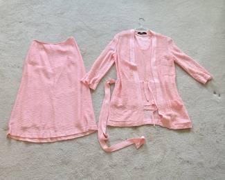 DIANA CONFEZIONI Womens Knit Skirt and Cardigan Set