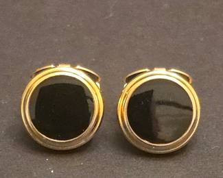 Vintage Black Onyx Button Covers