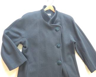 Kasper  Wool Black ALine Coat fifth image