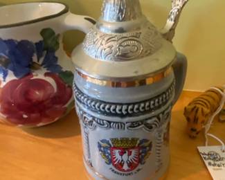 German Beer Stein with Frankfurt Coat of Arms and  S Mark