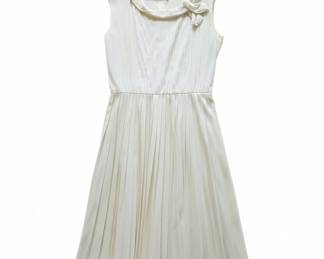 Harzfelds Cream Pleated Dress