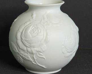 Kaiser W. Germany Porcelain Vase with Rose Relief, Model