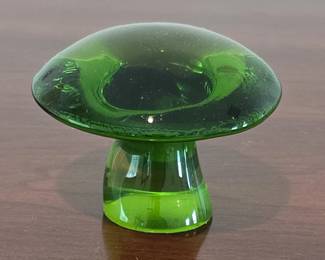 Viking Glass Mushroom Paperweight