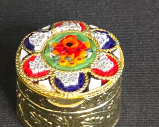 Vintage Micro Mosaic Pill Box