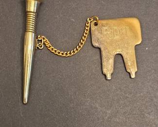 Vintage Golf Tee and Dental Charm Keychain