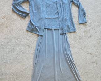 Alex Evenings Petite Piece Beaded Jacket, Shell, and Skirt Set