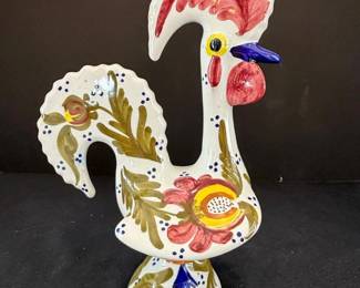 Vintage HandPainted Portuguese Barcelos Rooster Ceramic Figurine
