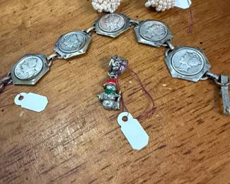 nickel bracelet, brighton snowman charm