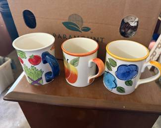 Fruit Motif Mugs