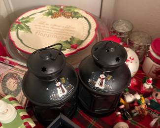 Black Snowman Lanterns 