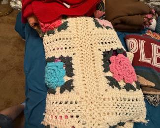 handmade flower afghan