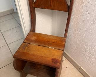 Vintage Metamorphic Library Chair