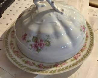 limoges covered butter dish