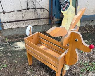 Rudolph the Reindeer Wooden Planter