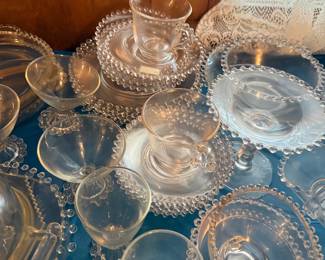 candlewick saucers and plates