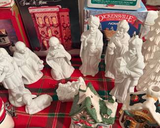 Vintage White Bisque/Ceramic Nativity Set