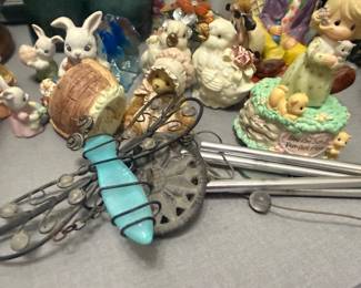 Dragonfly Wind-chime, Precious Moment & Cherished Teddy Figurines