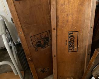 Vintage wooden mechanics creepers