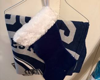 Dallas Cowboys christmas stocking and beach towel