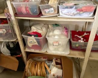 yarn and craft supplies, needle point hoops