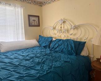 Wrought iron king sized bed