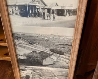 Vintage Framed Photograph of Cimlay's Service Station