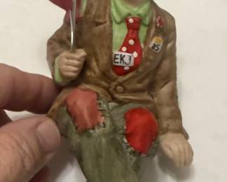 Signed Emmett Kelly Jr Clown Figurine 