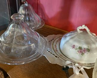 Limoges covered butter dish