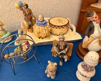 misc clown figurines