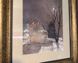 'working late' framed print