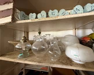 Oil Lamp & Glass Chimneys 