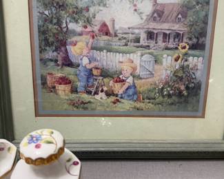 Denim Days Debbie & Dan Picking Apples" by artist Barbara Mock.