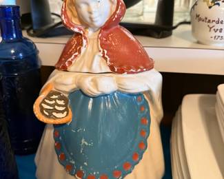 Hull Pottery little red riding hood cookie jar